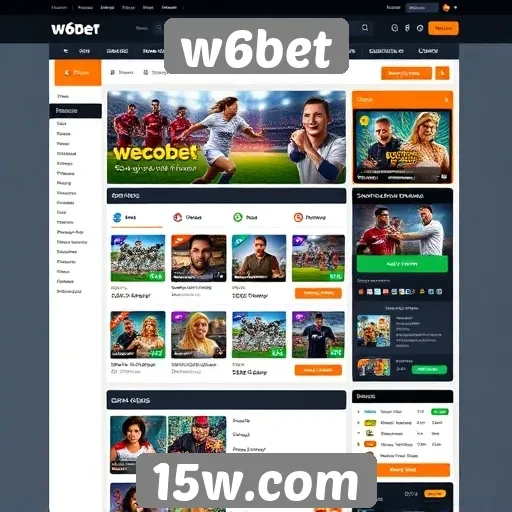 Interface do site W6bet é fácil de navegar